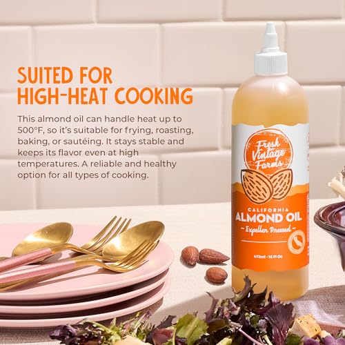 Fresh Vintage Farms Expeller Pressed Almond Cooking Oil - 16 Fl Oz, Pack 1 - size: Pack of 1