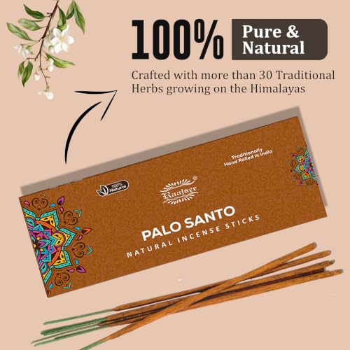 Pure Palo Santo Incense Sticks, 100%-Natural Charcoal Free Organic Non Toxic Clean Burning Handmade Insence Sticks 100 gm Pack, Meditation Gifts – Spritual Cleansing - color: Palo Santo
