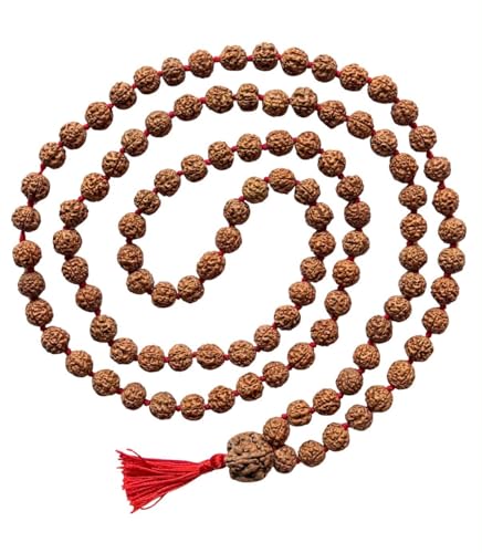 Himalayan organic five face Rudraksha necklace mala. Standard size 108 beads grown up in Himalaya of Nepal without chemical, wax and color treatment