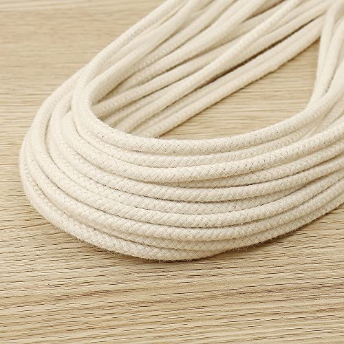 50 Feet Roll 1/4" Round Cotton Wicks Burner Replacement Kerosene for Oil Lamp Lampberger Lamp Dietz Oil Lantern