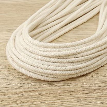 50 Feet Roll 1/4" Round Cotton Wicks Burner Replacement Kerosene for Oil Lamp Lampberger Lamp Dietz Oil Lantern