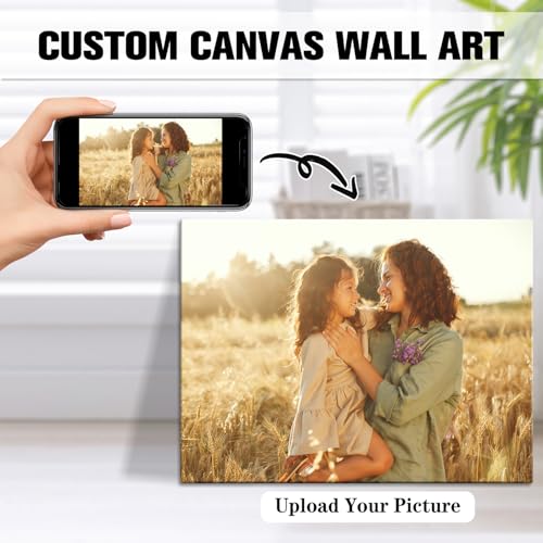 Custom Canvas Prints with Your Photos, Personalized Wall Art for Home Decor - size: 12"L x 8"W