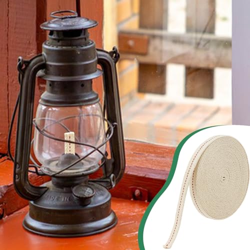 32.8 Feet Oil Lamp Wicks, 1/2 Inch Cotton Oil Lanterns Wick,Replacement Wick for Oil Burners,Kerosene Lamps & Paraffin Lanterns