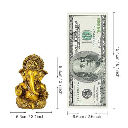 TIED RIBBONS Ganesh Idol for Car Dashboard Resin 3.7 Inch | Ganpati Idol for Car Dashboard, | Ganesha Murti for Home, Office Desk, Mandir Decor, Pooja Decor, Spiritual Gift, Diwali Gift Indian