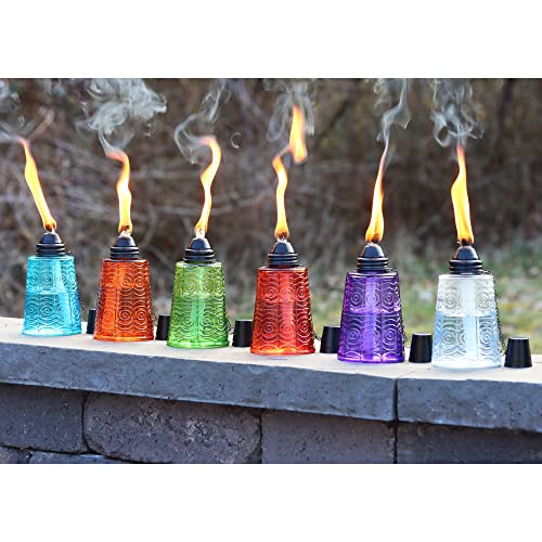 Seraphic Citronella Oil Torches for Outside Table Top Patio Decor, Assorted - color: Assorted