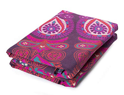 Popular Handicrafts Indian Hippie Bohemian Beautiful Peacock Mandala Window Curtain Panels Purple - color: Purple, size: 38"W x 83"L (Pack of 2)