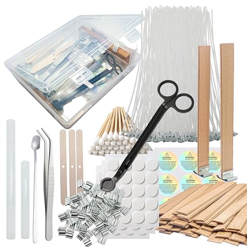 150 Pcs Candle Wick Set,2‑Layered Wooden | Cotton Wicks | Trimmer