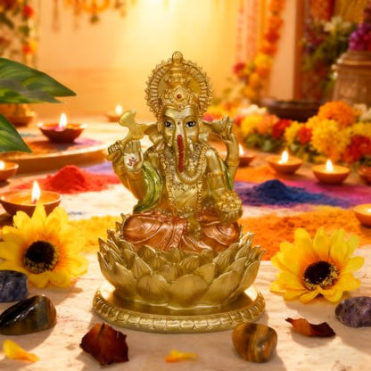 Lord Ganesha Idol Statue Ganpati Murti Home Mandir Altar Pooja Item