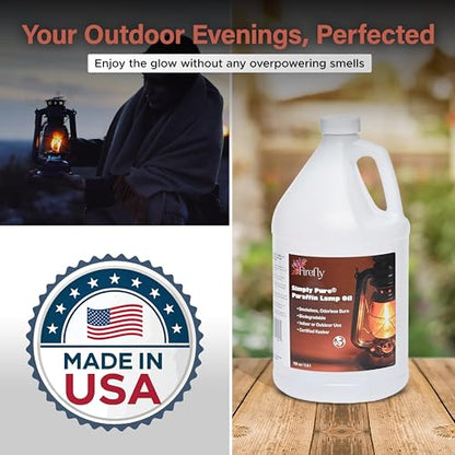 Firefly - Liquid Paraffin Lamp Oil 1 Gallon - Smokeless, Kosher - color: Pure, size: 1 Gallon