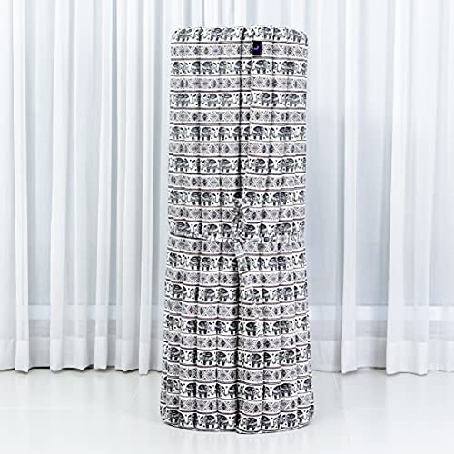 Leewadee Wide Thai Roll Mat 75 x 39 inches Kapok Firm - color: El2 - Black, size: L: 75x39"