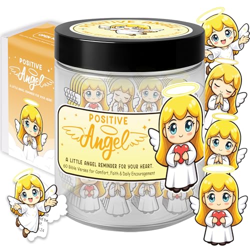 Positive Angel Jar, Angel Gifts For Women, First Communion Gift For Girls, Cute Christian Gifts for Teen Girls - style: Positive Angel