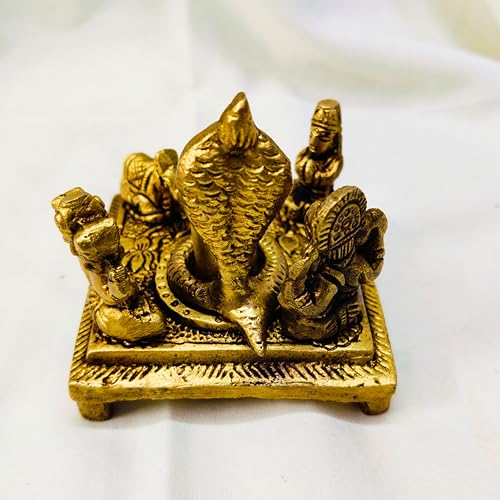 Brass Shiva Lingam Puja Set 3 Inch 330g – Mahadev Shivling with Lord Ganesha, Nandi Bull, Sheshnag and Shiva Family Brass Idol | Vastu Protection Tool for Home Temple, Meditation & Spiritual Decor