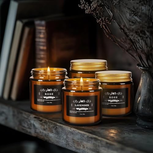 YOROXRG 24 Pcs Scented Candles with Added Natural Essential Oils, 3.05oz, Suitable for Various Festivals, Parties, Yoga, and Home Scene - color: 24P Brown