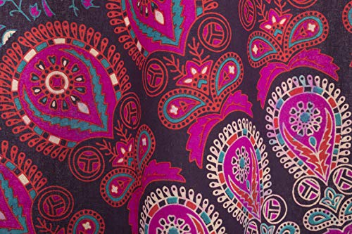 Popular Handicrafts Indian Hippie Bohemian Beautiful Elephant Mandala Curtain Panels Purple - color: Purple, size: 25"W x 74"L (Pack of 2)