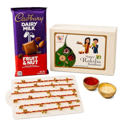 LOVENSPIRE Raksha Bandhan Gift Hamper for Brother – Indian Rakhi Festival Gift Set for Bhai - color: Hamper 4