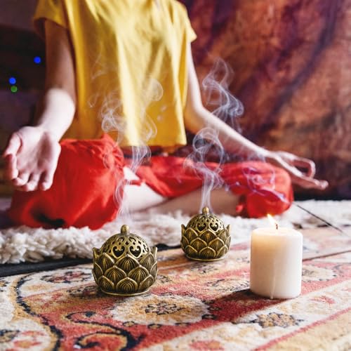 10 Pack Lotus Incense Holders Diwali, 2.4 oz Metal Burners