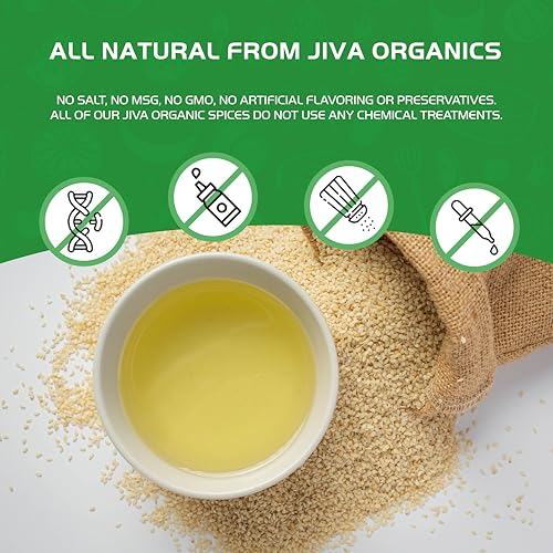 Organic Sesame Oil 3/4 Gallon Bottle - NOT TOASTED - Cold Pressed, Non-GMO, For & Skin & Cooking - 101oz / 3 liter - by Jiva Organics - size: 101 Fl Oz (Pack of 1)