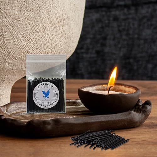 Pearled Candle Wick 2.2 Inch Black Cotton Wicks 200-Pack Premium Metal-Free & Lead-Free Candle Wicks for Candle Making - color: Black-2.2 Inch-200pcs