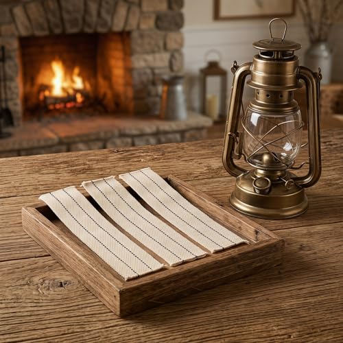 WOONEKY 3-Pack Cotton Flat Oil Lamp Wick Replacement 8.66In Long for Kerosene Lanterns Hurricane Lamps Oil Burners Indoor & Outdoor Emergency Lighting - size: 22.00X5.00X0.20CM