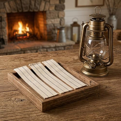 WOONEKY 3-Pack Cotton Flat Oil Lamp Wick Replacement 8.66In Long for Kerosene Lanterns Hurricane Lamps Oil Burners Indoor & Outdoor Emergency Lighting - size: 22.00X5.00X0.20CM