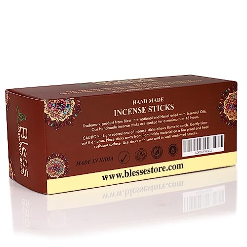 Bless-Organic-Cinnamon 100%-Natural-Handmade-Incense-Sticks - color: Cinnamon, size: 500 Sticks (26 OZ/750 GM)