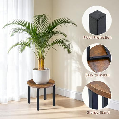 Amaoot 3-Pack Plant Stands Indoor,Large Plant Stool Flower Display Shelf