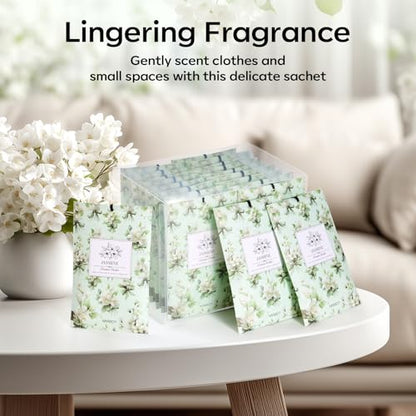 MYARO 20Pcs Jasmine Scented Sachets, Closet Deodorizer Car Air Freshener - color: Jasmine, size: 20 Packs