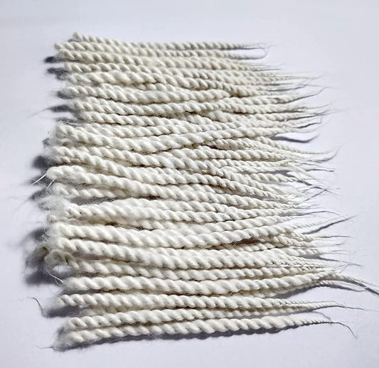 Cotton Diya Batti Wicks for Puja | Pure Cotton Jyot Batti for Oil Lamp & Diya | Puja Samagri Cotton Wick | White Cotton Wicks | 15 gm