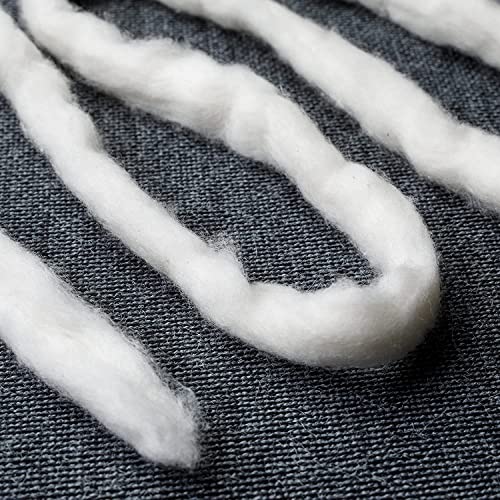 Japanese Organic Cotton Sliver 13 Feets 100% Organic Unbleached [Made in Japan] (1 Pack) - size: 13 feet (Pack of 1)