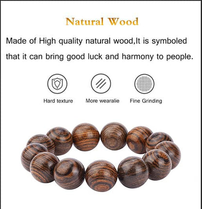 Prayer Bead bracelet Mala Beaded Bracelets for Men Women 12/15MM … - color: 18mm 13 beads Tiger skin