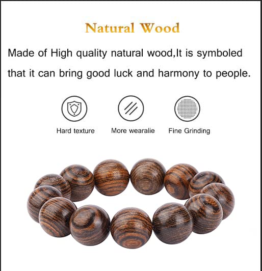 Prayer Bead bracelet Mala Beaded Bracelets for Men Women 12/15MM … - color: 18mm 13 beads Tiger skin