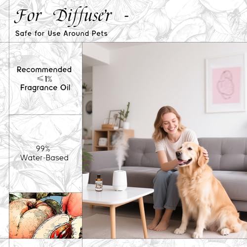 HIQILI Peach Fragrance Oil for Home Diffuser, Body Spray - 1 Fl Oz - size: 1 Fl Oz (Pack of 1)