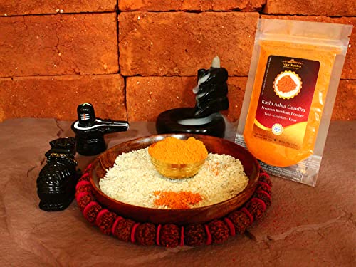 Kashi Ashtagandha Powder | 100g | Scented Chandan Tulsi Kesar Sindoor Tikka