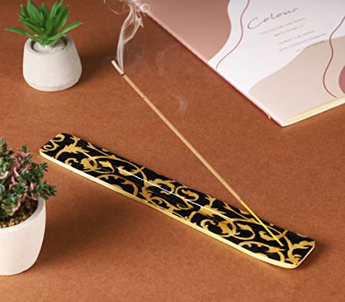 Bless-International Traditional-Handmade-Burner Wooden-Incense-Stick-Holder Ash-Catcher-Stand for-Aromatherapy-Meditation-Yoga (Beautiful Mind) 10 Inches, Pack of 1 - color: Beautiful Mind,10 Inch, size: One Holder