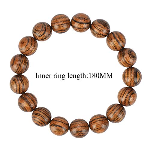 Prayer Bead bracelet Mala Beaded Bracelets for Men Women 12/15MM … - color: 12mm 17 beads Tiger skin