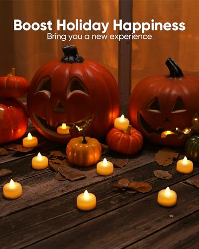 Amagic 12Pack Flameless LED Tea Lights Candles Battery Operated, Warm White - color: White, size: 12 Pack