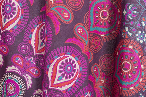 Popular Handicrafts Indian Hippie Bohemian Beautiful Peacock Mandala Window Curtain Panels Purple - color: Purple, size: 38"W x 83"L (Pack of 2)