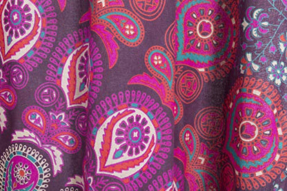 Popular Handicrafts Indian Hippie Bohemian Beautiful Peacock Mandala Window Curtain Panels Purple - color: Purple, size: 38"W x 83"L (Pack of 2)