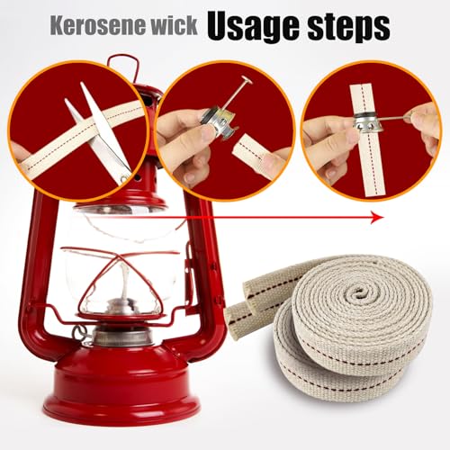 1 Roll Oil Lamp Wick - 6.5 Feet Roll, 3/4 Inch Flat Cotton Wick Replacement - Perfect for Oil Lamps, Lanterns, and Oil Burners (3/4 inch) - size: 3/4 inch