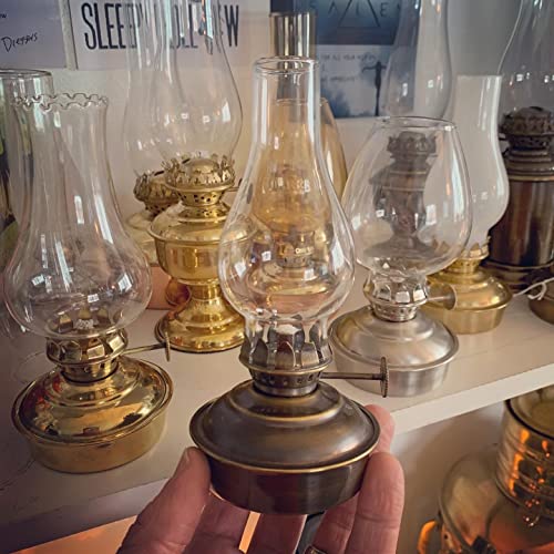 Vermont Lanterns Brass Mini Small Oil Lamp 6.5" (Antique Brass) - color: Antique Brass