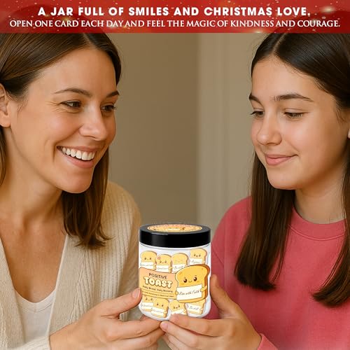 Positive Toast Scripture Jar - 60 Daily Bible Blessings, Christian Encouragement Cards, Faith Gift for Women, Teens, Kids & Coworkers - style: Emotional Support Daily Bread Bible