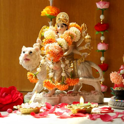 Indian Idol Marigold Garland Mala Hindu Temple Mandir Diwali Pooja Decor