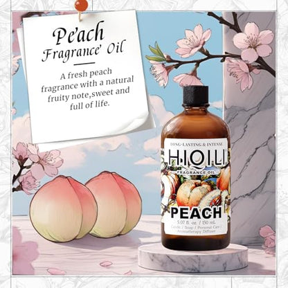 HIQILI Peach Fragrance Oil for Home Diffuser, Body Spray - 5.07 Fl Oz - size: 5.07 Fl Oz (Pack of 1)