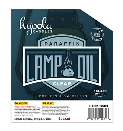HYOOLA 1-Gallon Liquid Paraffin Lamp Oil - Clear Smokeless, Odorless, Ultra Clean Burning Fuel for Indoor and Outdoor Use - Highest Purity Available - 6 Pack - size: 6 Pack