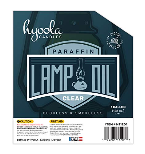 HYOOLA 1-Gallon Liquid Paraffin Lamp Oil - Clear Smokeless, Odorless, Ultra Clean Burning Fuel for Indoor and Outdoor Use - Highest Purity Available - 2 Pack - size: 2 Pack