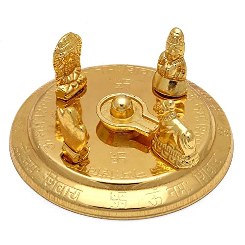 Brass Statue Shiv Parivar with Shivling Shri Kartik Shri Ganesh MATA Parvati and Shri Nandi