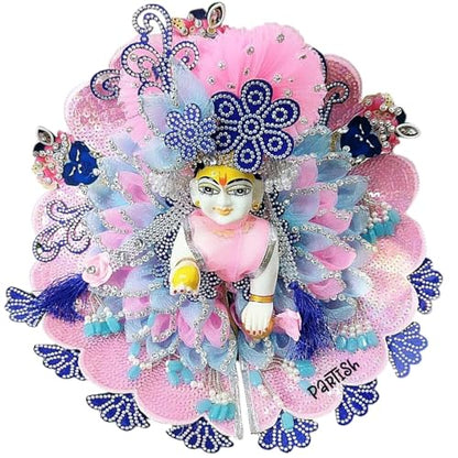 Laddu Gopal Heavy Poshak with Pagdi, Patka and Choli (R, Size 6) - size: Size 6