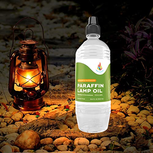 The Dreidel Company Citronella Liquid Paraffin Lamp Oil - Smokeless, Odorless, Ultra Clean Burning Fuel for Indoor and Outdoor Use (Half-Liter Bottle (500mL)) - size: Half-Liter Bottle (500mL)
