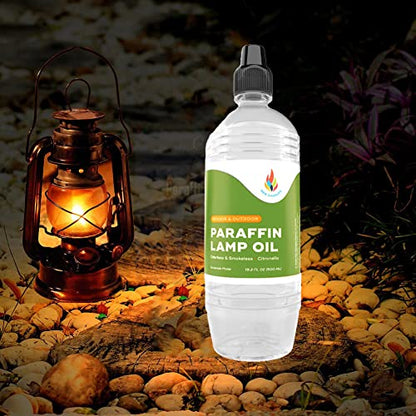 The Dreidel Company Citronella Liquid Paraffin Lamp Oil - Smokeless, Odorless, Ultra Clean Burning Fuel for Indoor and Outdoor Use (Half-Liter Bottle (500mL)) - size: Half-Liter Bottle (500mL)