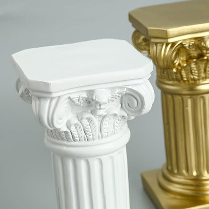 Mini Roman Pillar Greek Columns Resin Roman Column Classic Greek Statues Office Desktop Decor Architectural Sculpture Wedding Table Decoration Home Garden Ornament